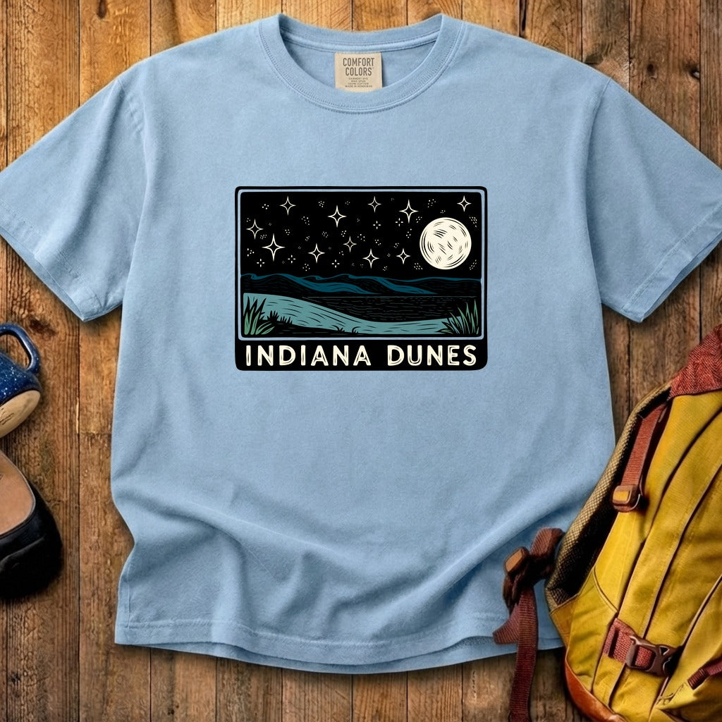 Indiana Dunes at Night Cotton T-Shirt