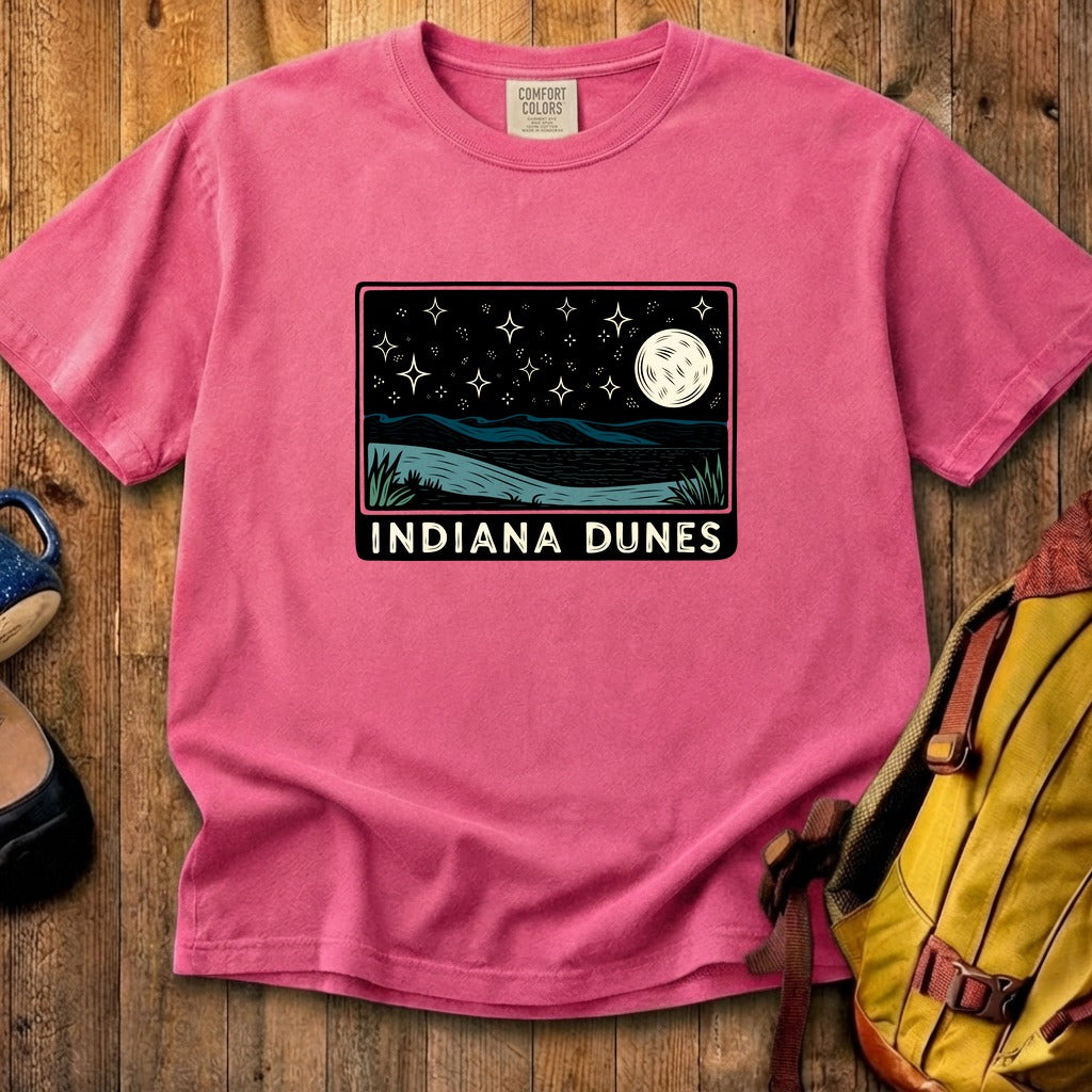 Indiana Dunes at Night Cotton T-Shirt