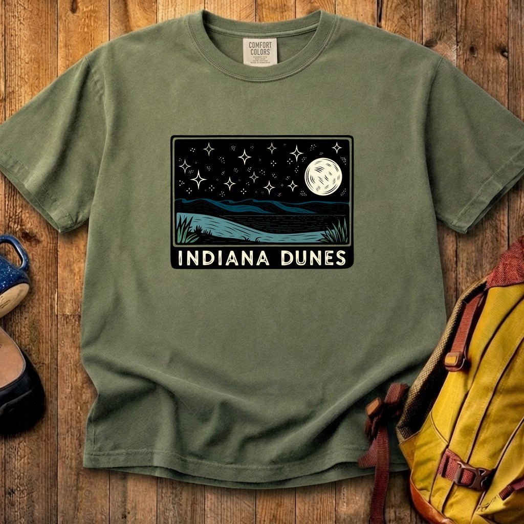 Indiana Dunes at Night Cotton T-Shirt