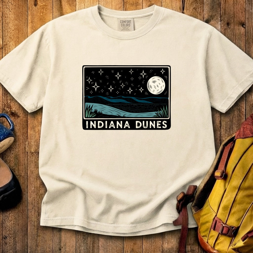Indiana Dunes at Night Cotton T-Shirt