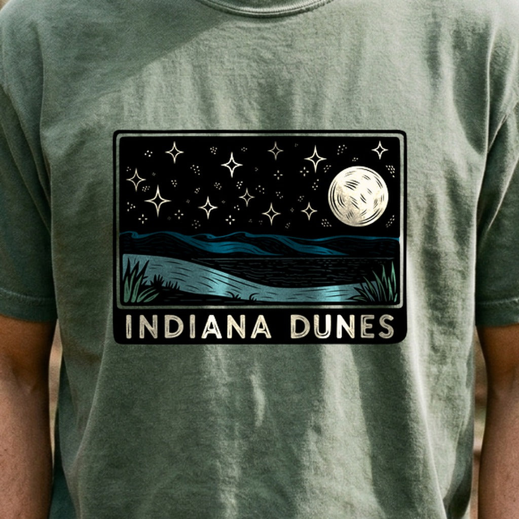 Indiana Dunes at Night Cotton T-Shirt