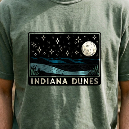 Indiana Dunes at Night Cotton T-Shirt