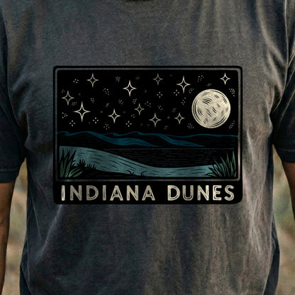 Indiana Dunes at Night Cotton T-Shirt