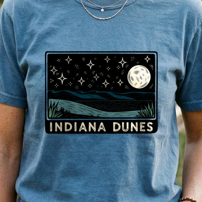 Indiana Dunes at Night Cotton T-Shirt
