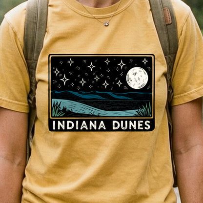 Indiana Dunes at Night Cotton T-Shirt