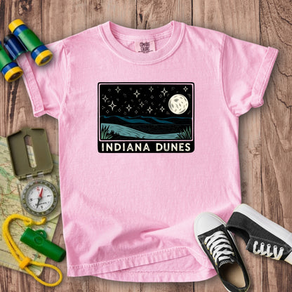 Indiana Dunes at Night Kids Cotton T-Shirt