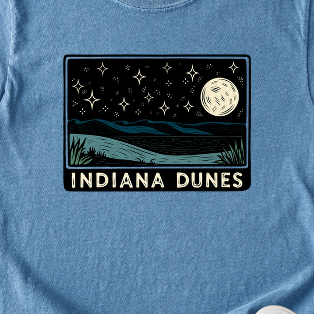 Indiana Dunes at Night Kids Cotton T-Shirt