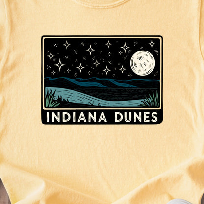 Indiana Dunes at Night Kids Cotton T-Shirt