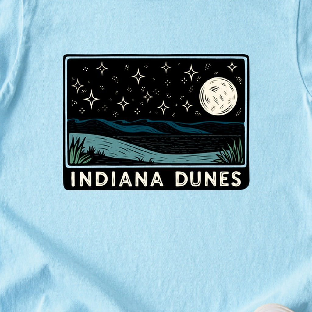Indiana Dunes at Night Kids Cotton T-Shirt
