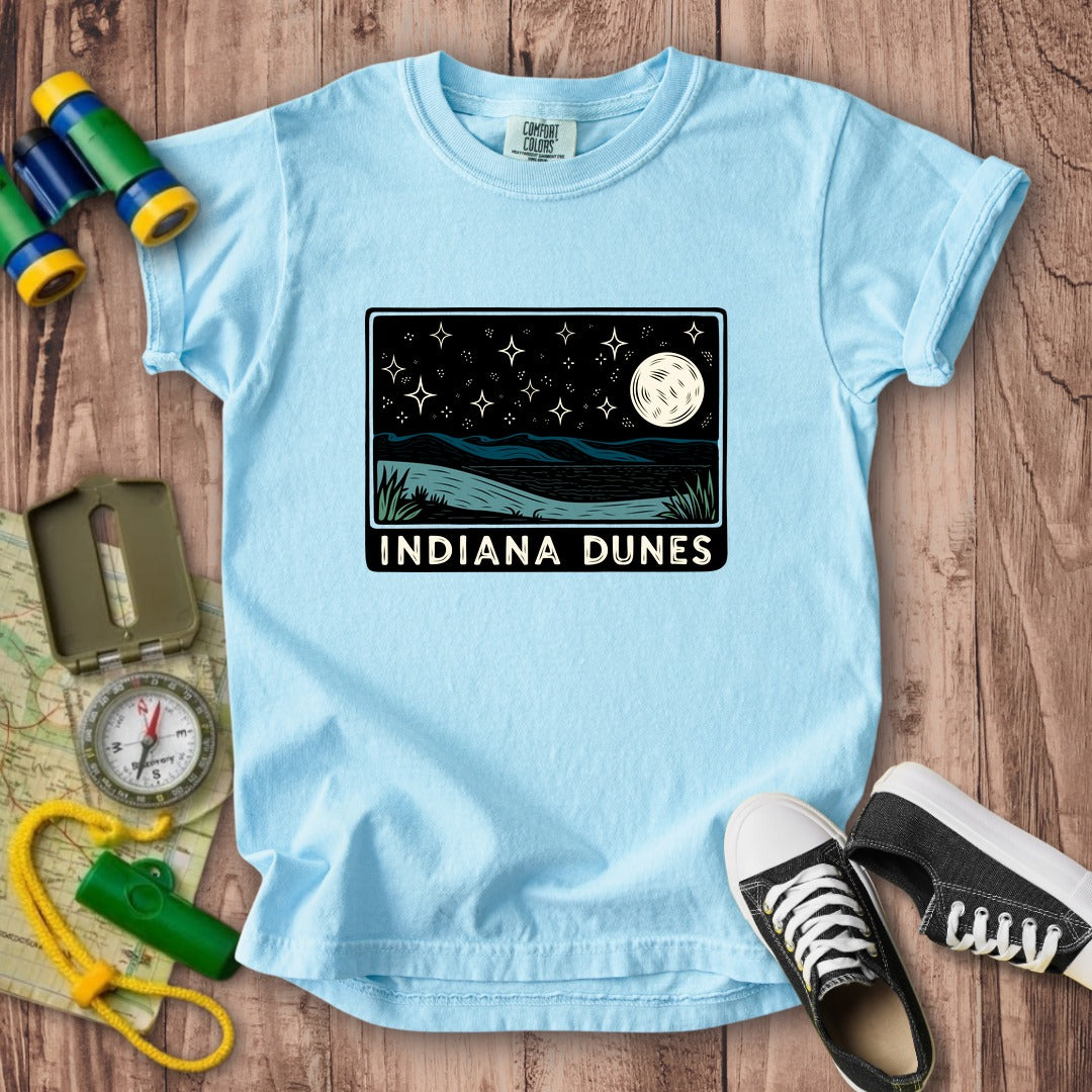 Indiana Dunes at Night Kids Cotton T-Shirt