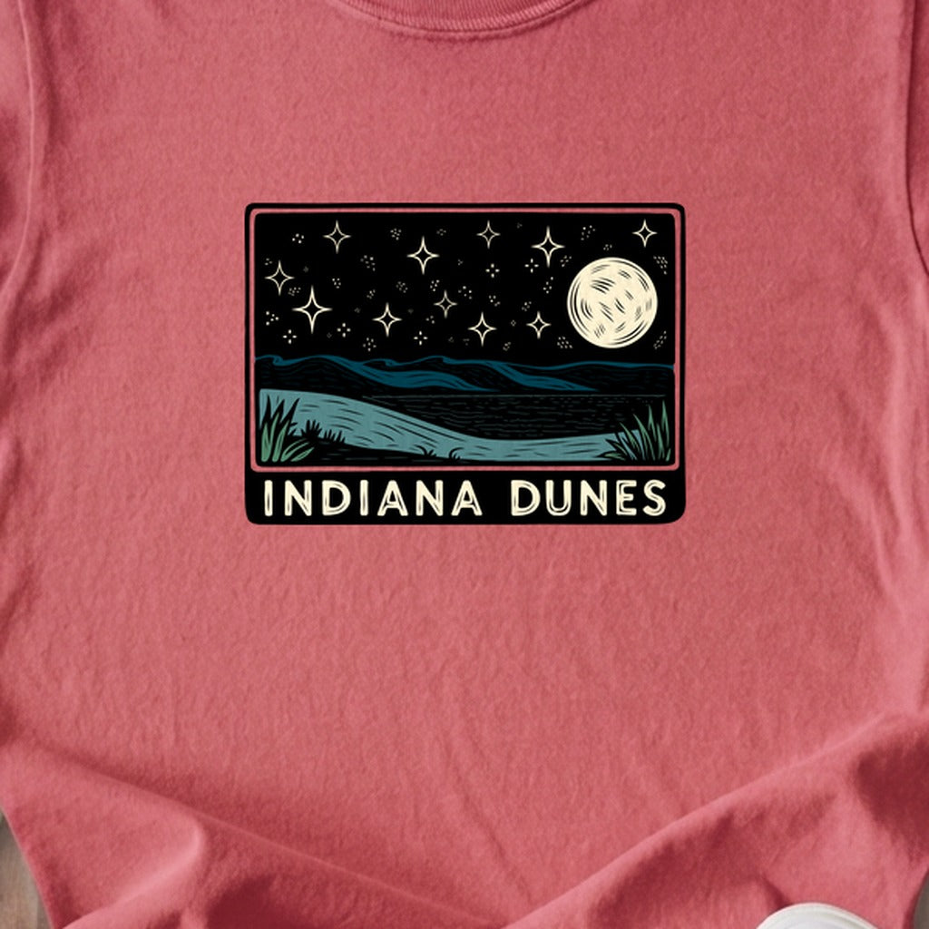 Indiana Dunes at Night Kids Cotton T-Shirt