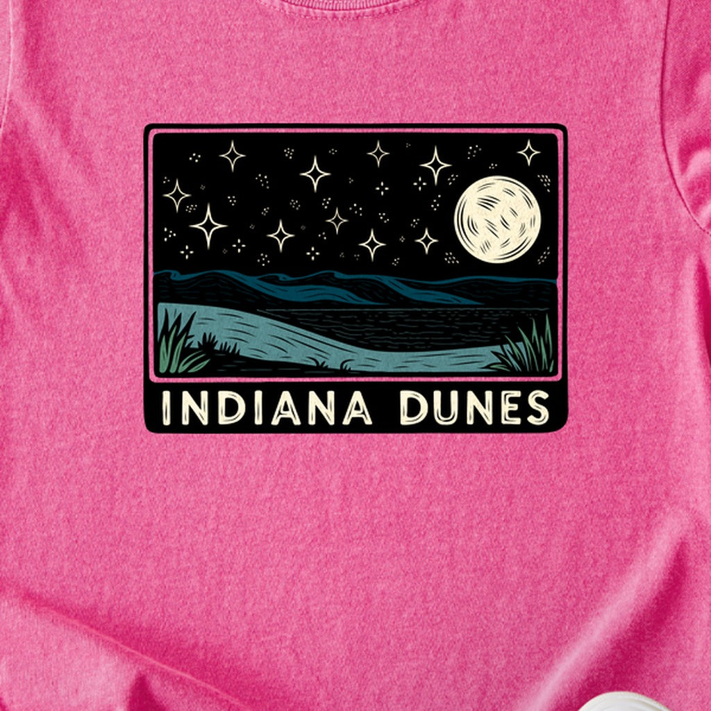 Indiana Dunes at Night Kids Cotton T-Shirt