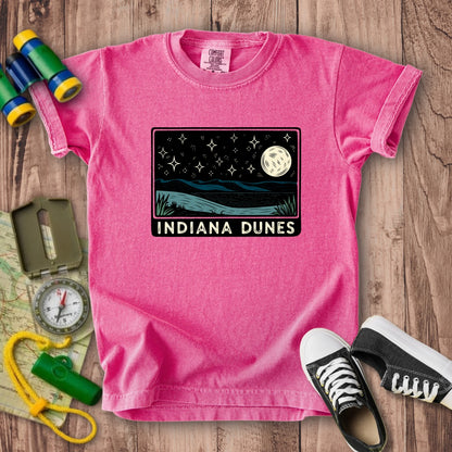 Indiana Dunes at Night Kids Cotton T-Shirt