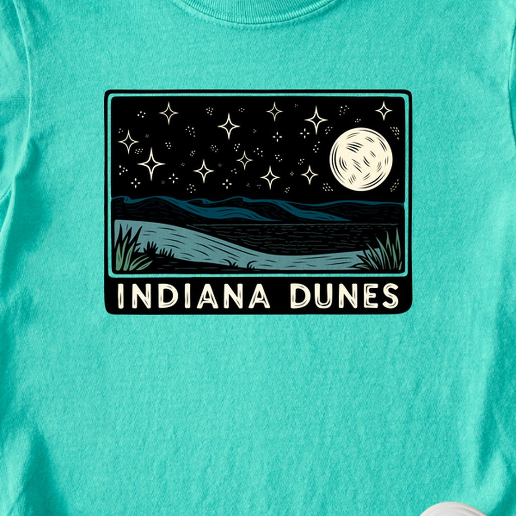 Indiana Dunes at Night Kids Cotton T-Shirt