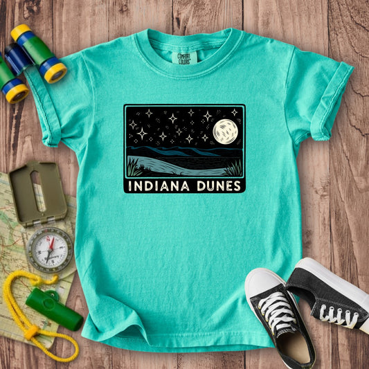 Indiana Dunes at Night Kids Cotton T-Shirt