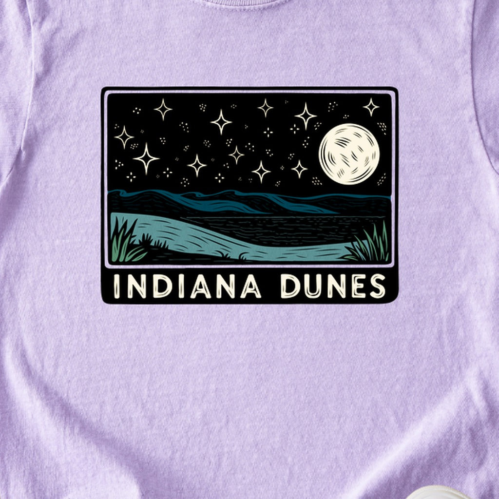 Indiana Dunes at Night Kids Cotton T-Shirt