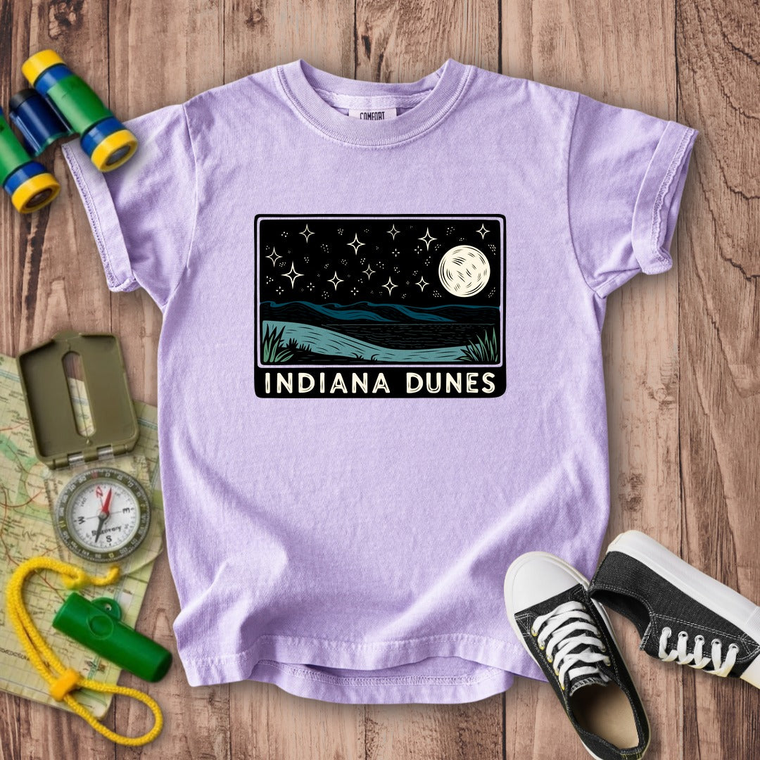Indiana Dunes at Night Kids Cotton T-Shirt