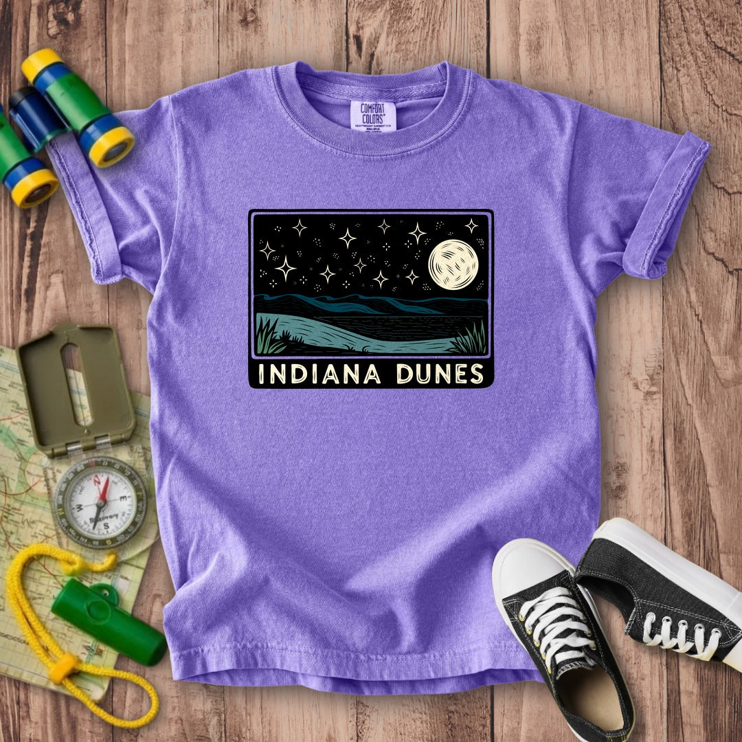 Indiana Dunes at Night Kids Cotton T-Shirt