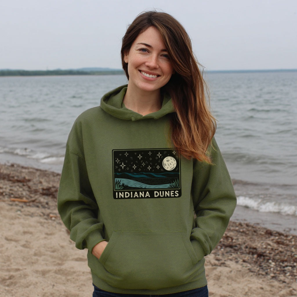 Indiana Dunes at Night Hoodie