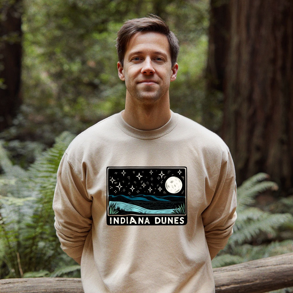 Indiana Dunes at Night Crewneck Sweatshirt