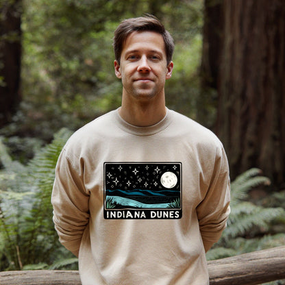 Indiana Dunes at Night Crewneck Sweatshirt