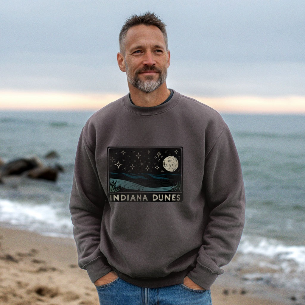 Indiana Dunes at Night Crewneck Sweatshirt