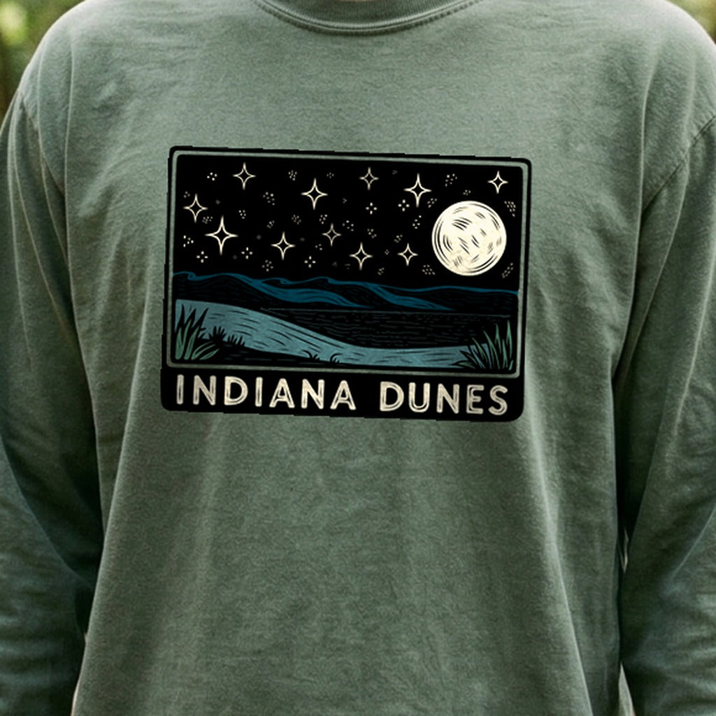 Indiana Dunes at Night Premium Long Sleeve