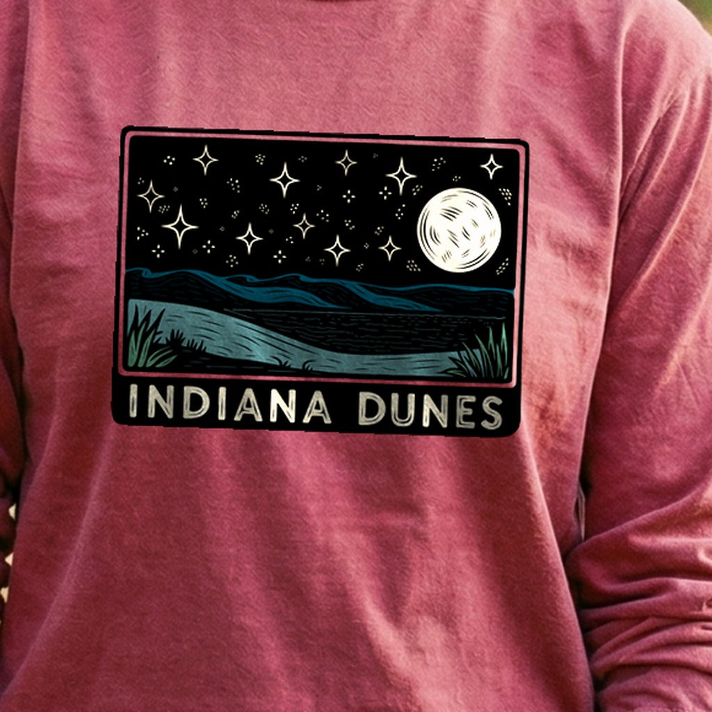 Indiana Dunes at Night Premium Long Sleeve