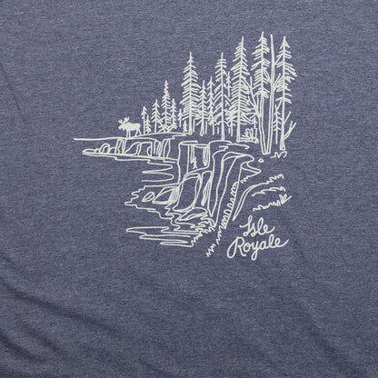 Isle Royale Line Drawing T-Shirt