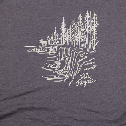 Isle Royale Line Drawing T-Shirt
