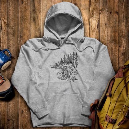 Isle Royale Line Drawing Hoodie