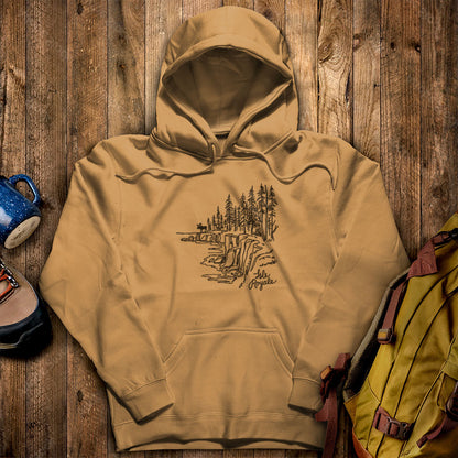Isle Royale Line Drawing Hoodie