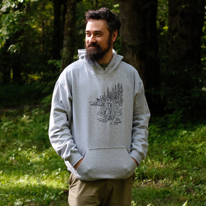 Isle Royale Line Drawing Hoodie