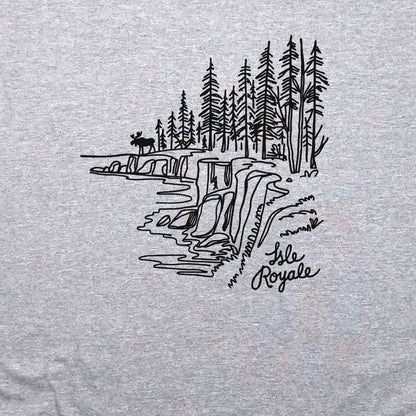 Isle Royale Line Drawing Crewneck Sweatshirt