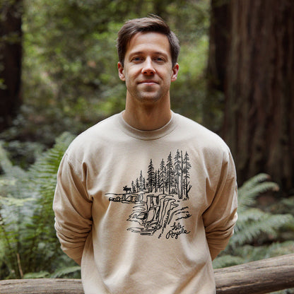 Isle Royale Line Drawing Crewneck Sweatshirt