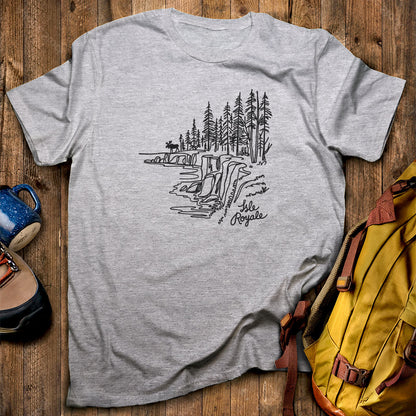 Isle Royale Line Drawing T-Shirt