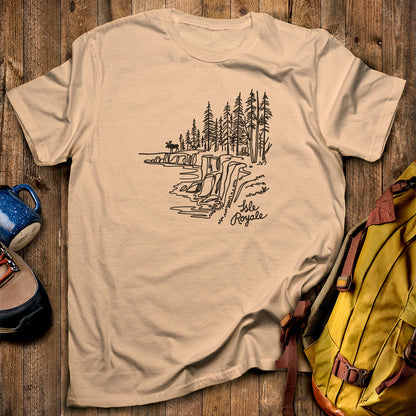 Isle Royale Line Drawing T-Shirt