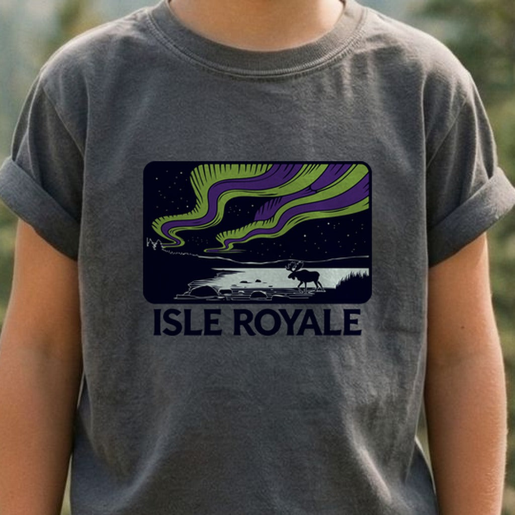 Isle Royale at Night Kids Cotton T-Shirt