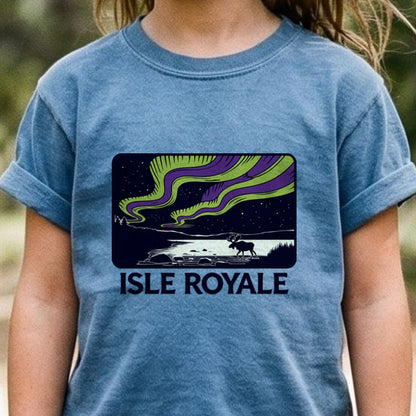 Isle Royale at Night Kids Cotton T-Shirt