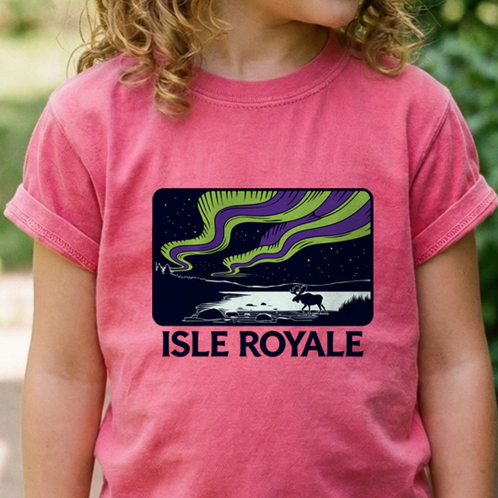 Isle Royale at Night Kids Cotton T-Shirt