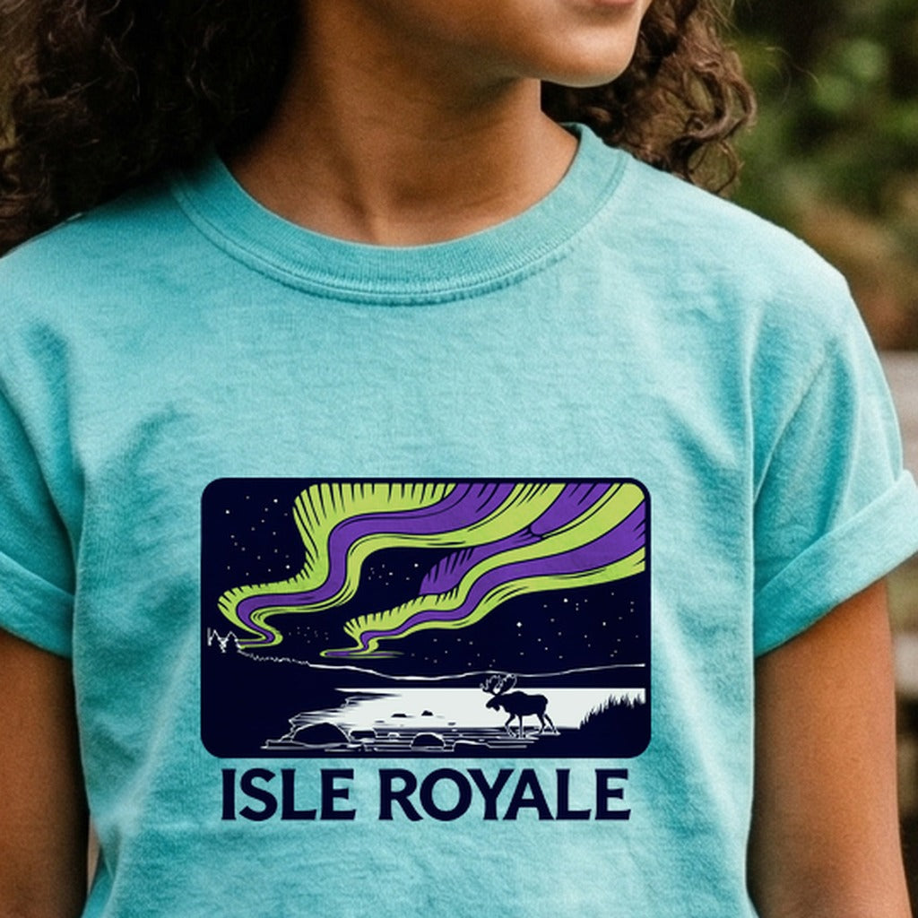 Isle Royale at Night Kids Cotton T-Shirt