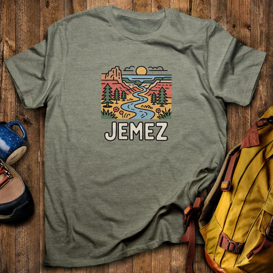 Jemez National Recreation Area T-Shirt Heather Military Green Adventure and Outdoors Themed T-Shirt