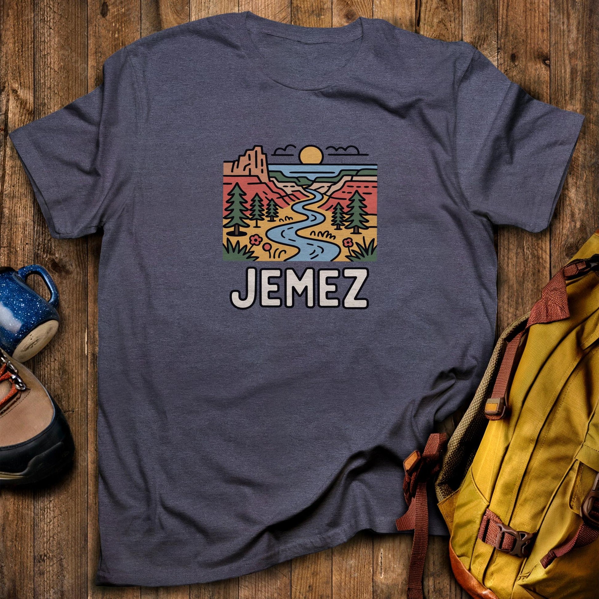 Jemez National Recreation Area T-Shirt Heather Navy Adventure and Outdoors Themed T-Shirt