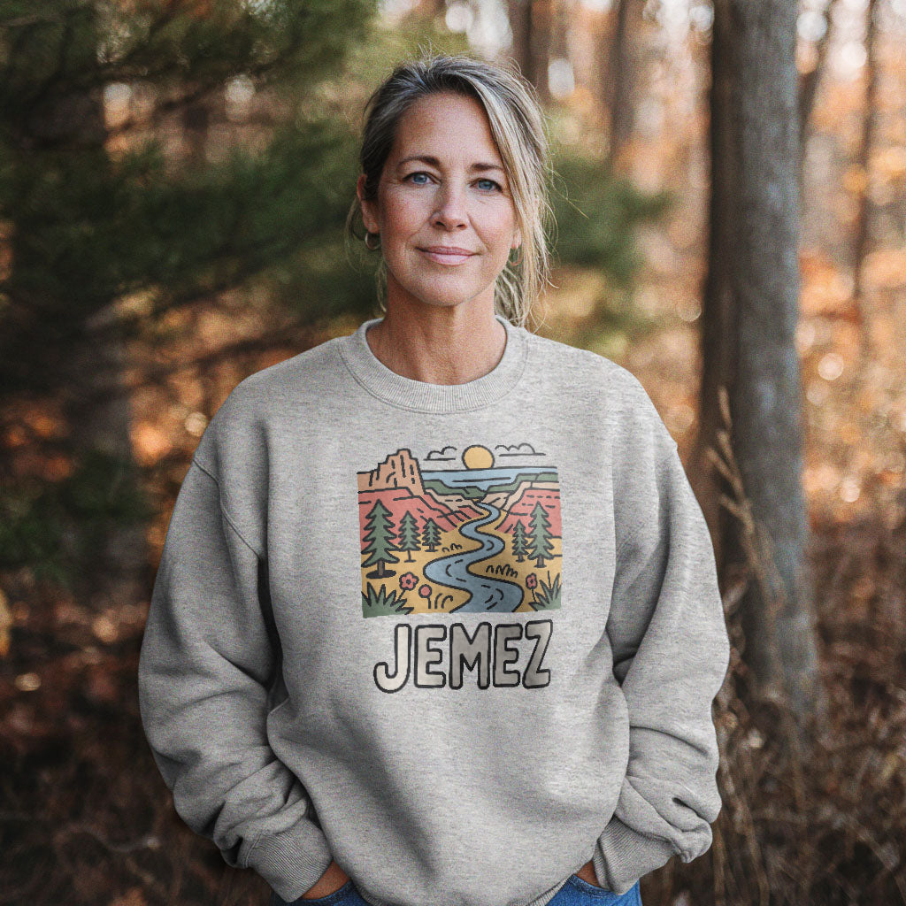 Jemez National Recreation Area Crewneck Sweatshirt Adventure and Outdoors Themed Sweatshirt