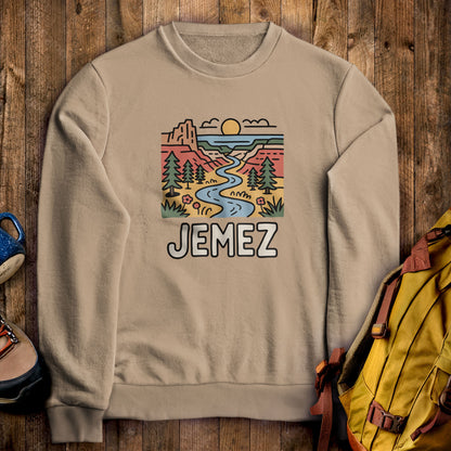 Jemez National Recreation Area Crewneck Sweatshirt Sand Adventure and Outdoors Themed Sweatshirt