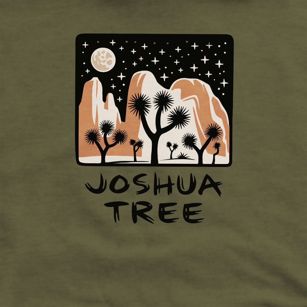 Joshua Tree at Night Crewneck Sweatshirt Adventure and Outdoors Themed Sweatshirt