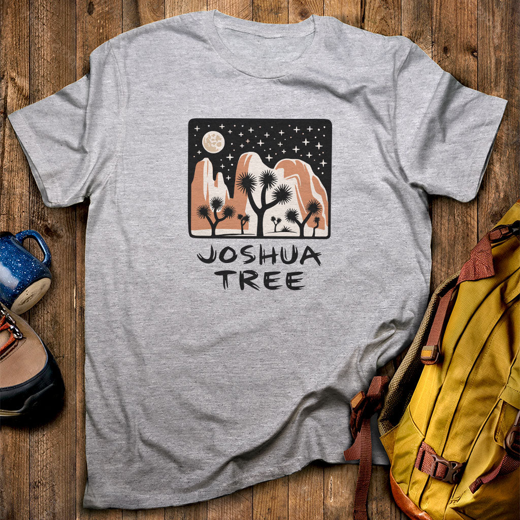 Joshua Tree at Night T-Shirt Sport Grey Adventure and Outdoors Themed T-Shirt