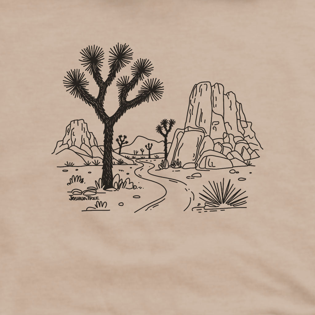 Joshua Tree Line Drawing Hoodie