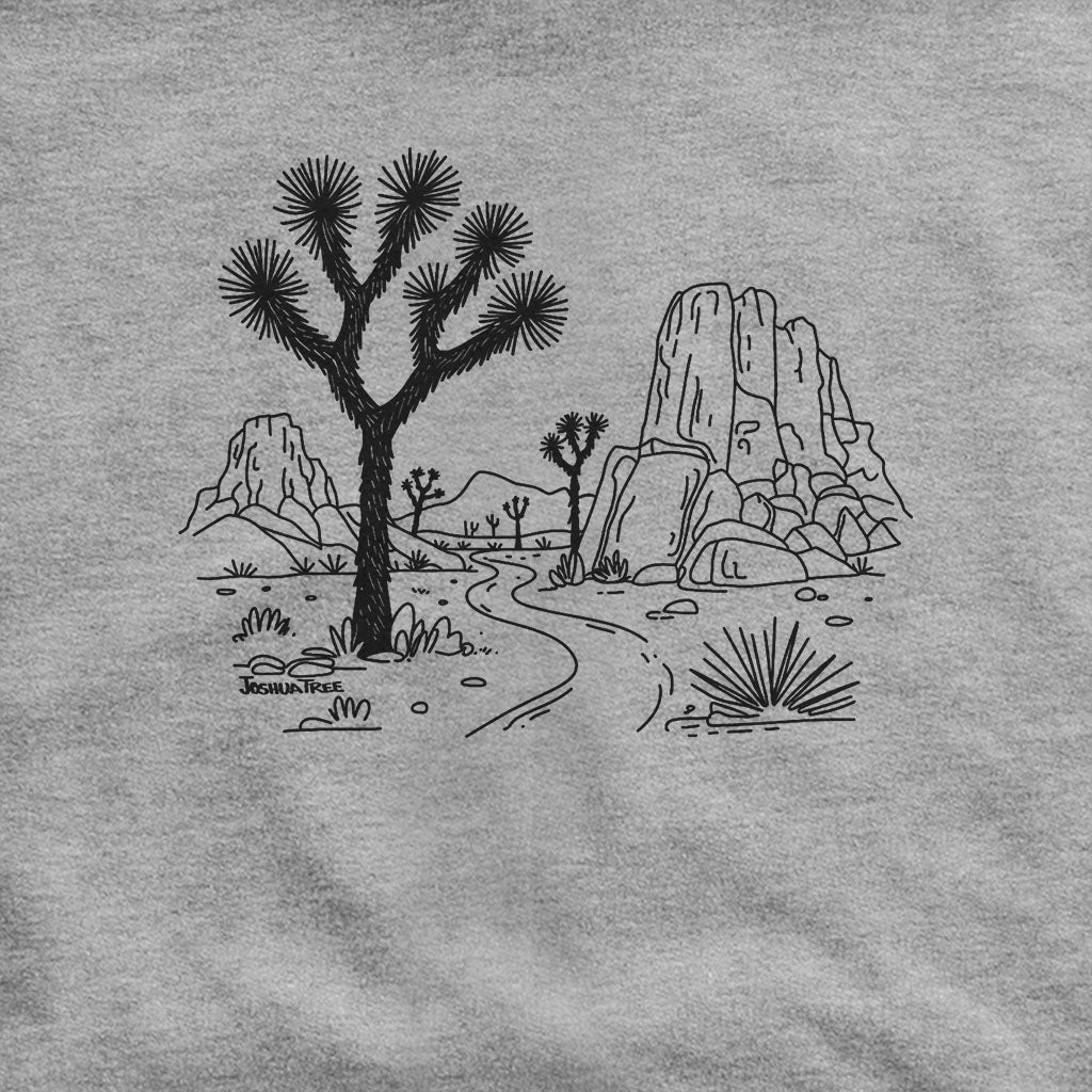 Joshua Tree Line Drawing Hoodie