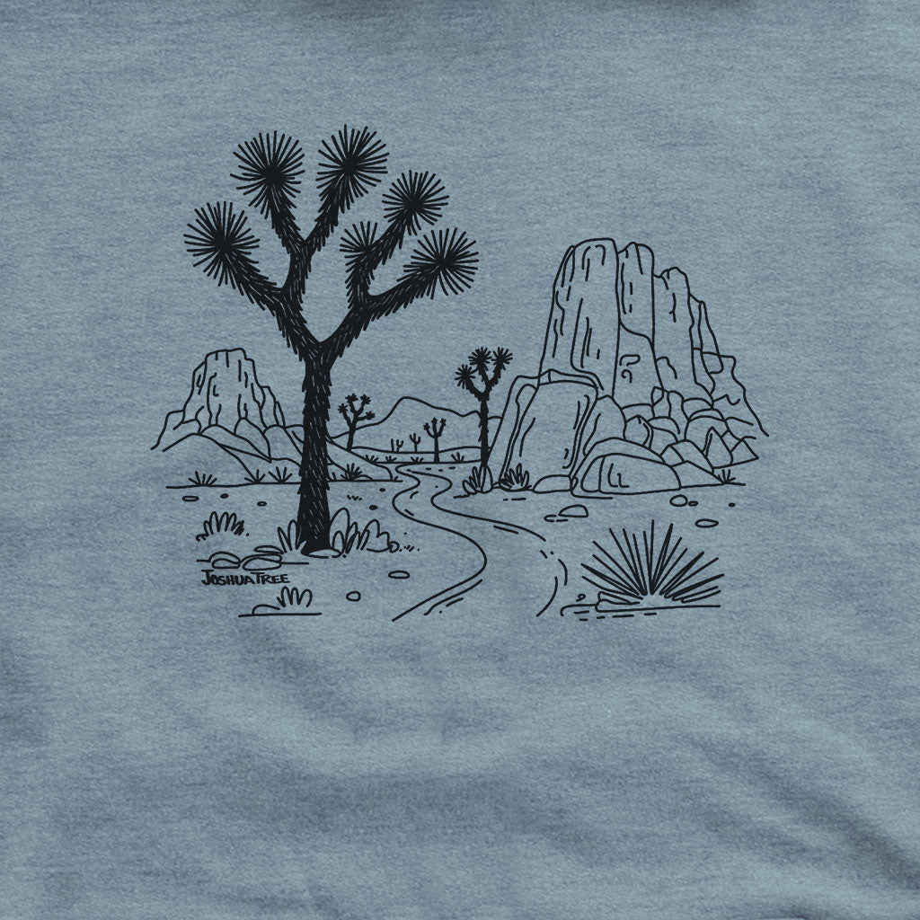 Joshua Tree Line Drawing Hoodie